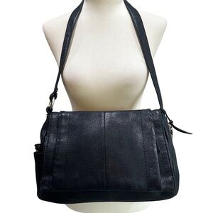 Black Leather Shoulder Bag Vintage Rolfs Black Genuine Leather Shoulder Handbag